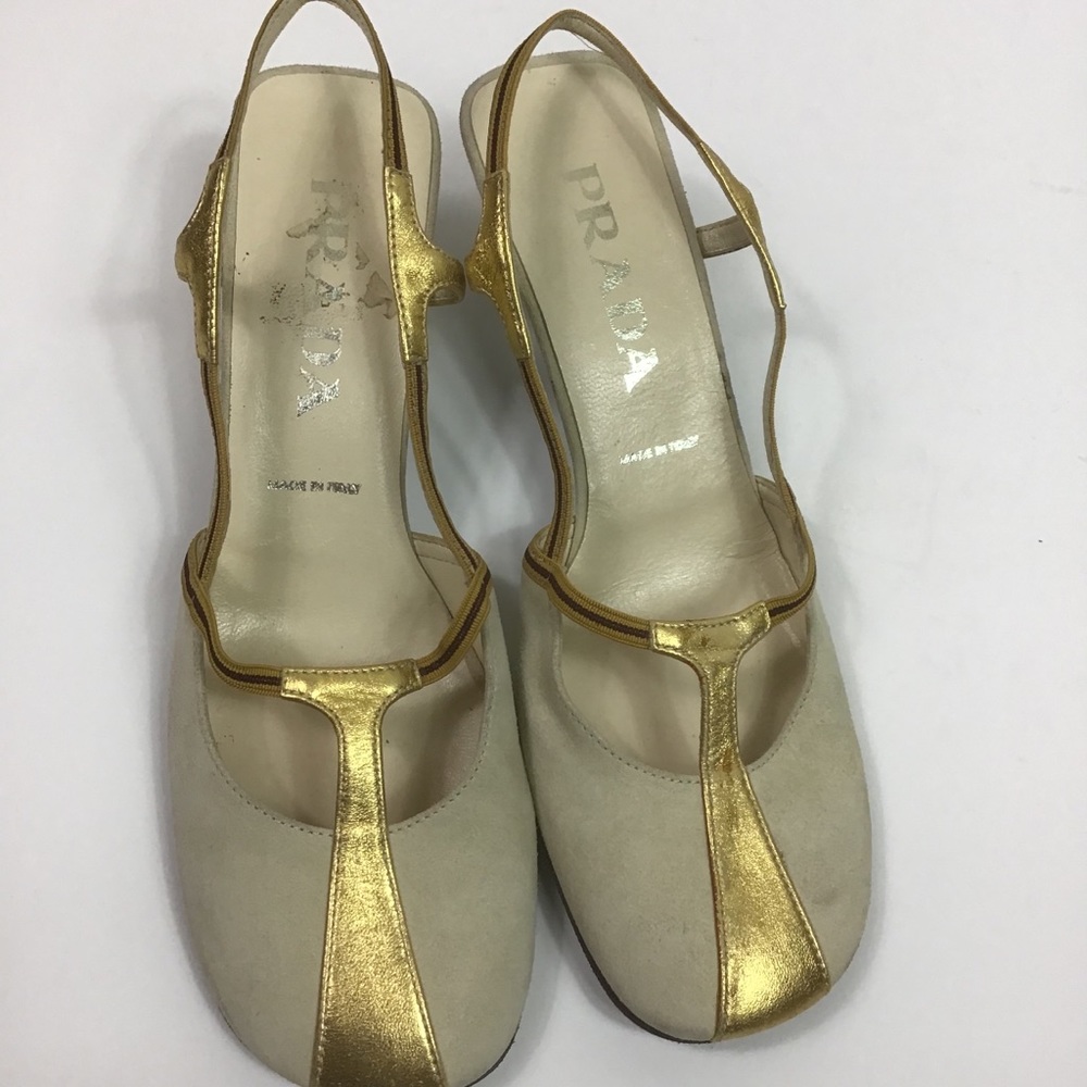 Prada Beige Suede Sandals